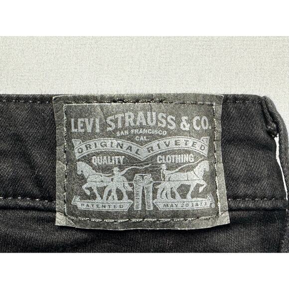 Levi's 725 Women's High Rise Bootcut Black Stretch Denim Jeans - 26x32 (25x31) - Picture 3 of 7